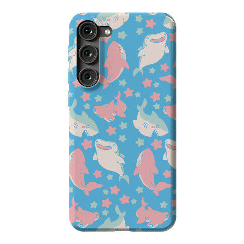 Happy Shark Pattern Phone Case